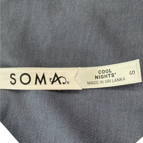 Soma Cool Nights Blue Gray nightgown with v neck Size Small - Picture 4 of 7